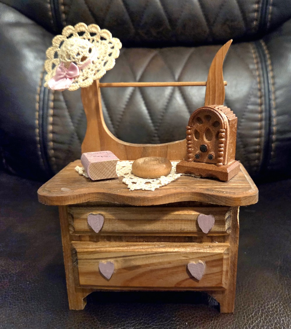 VTG Handmade Dollhouse Dresser