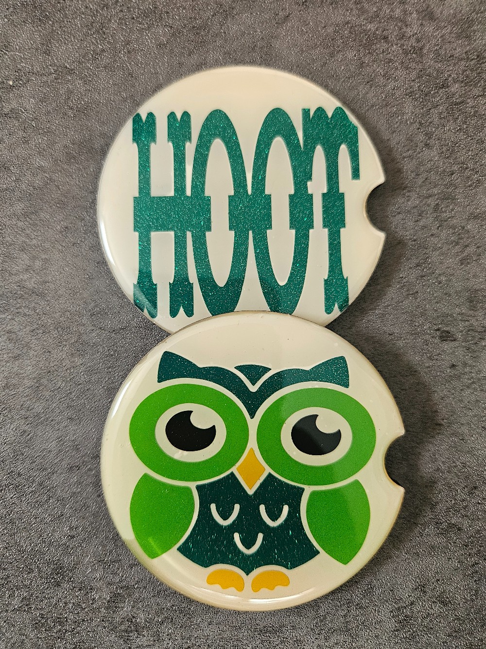 Owl car coasters
