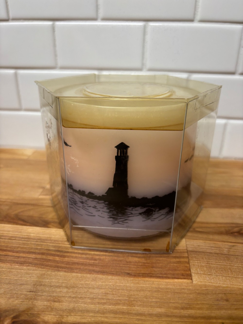 Candle Prism Crafts Earthscape Lighthouse Sailboats Seagulls Reusable Coastal Decor USA