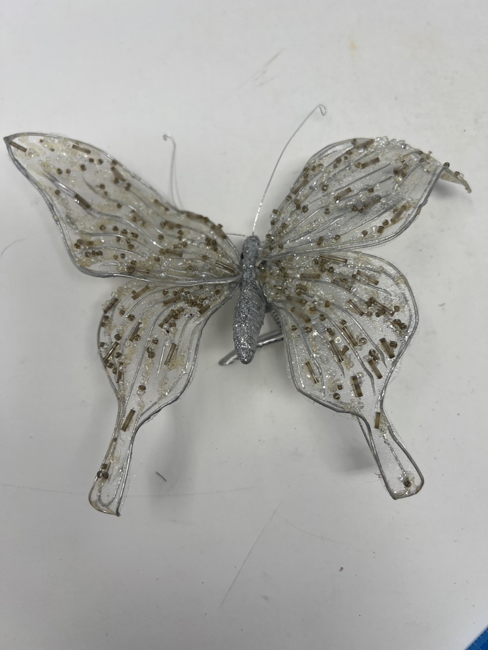 Glittered & Jeweled Butterfly Clip