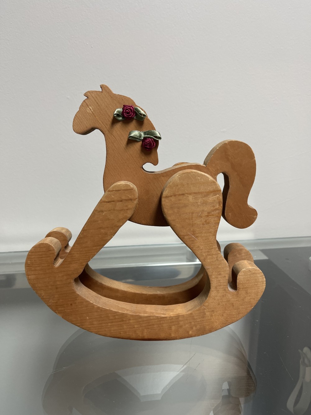 Vtg handmade mini rocking horse
