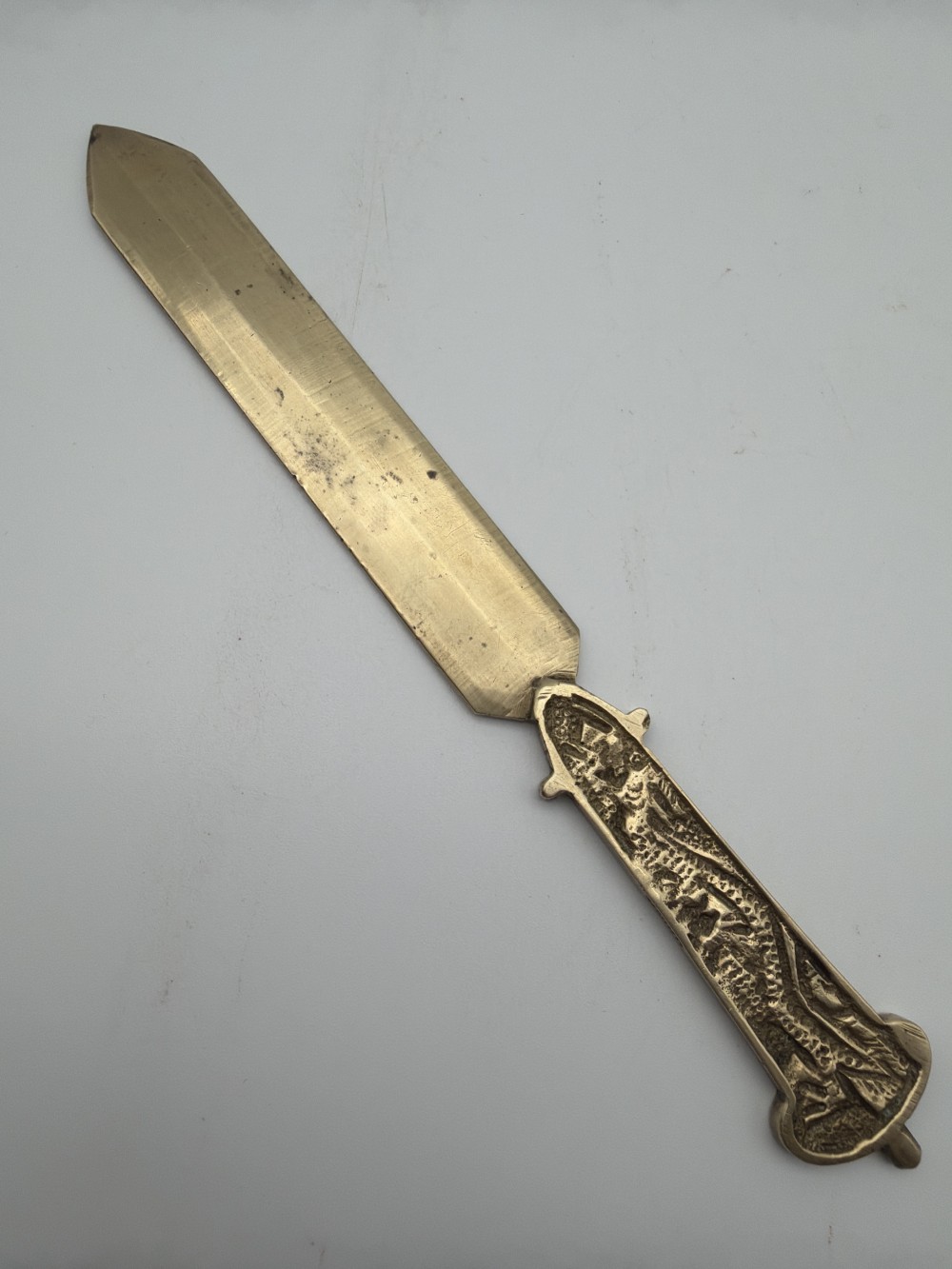 Vtg Brass Dragon Letter Opener