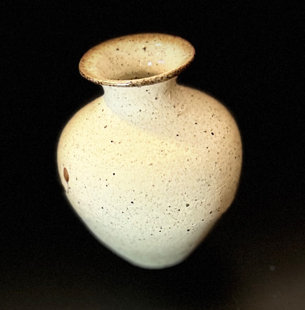 Vintage Mexican Tonalá Stoneware Vase | Hand Painted Folk Art Pottery | Signed Artisan G Mexico | Mid Century Boho Decor | Flower Bud Vase | Tonalá Jalisco Burnished Clay