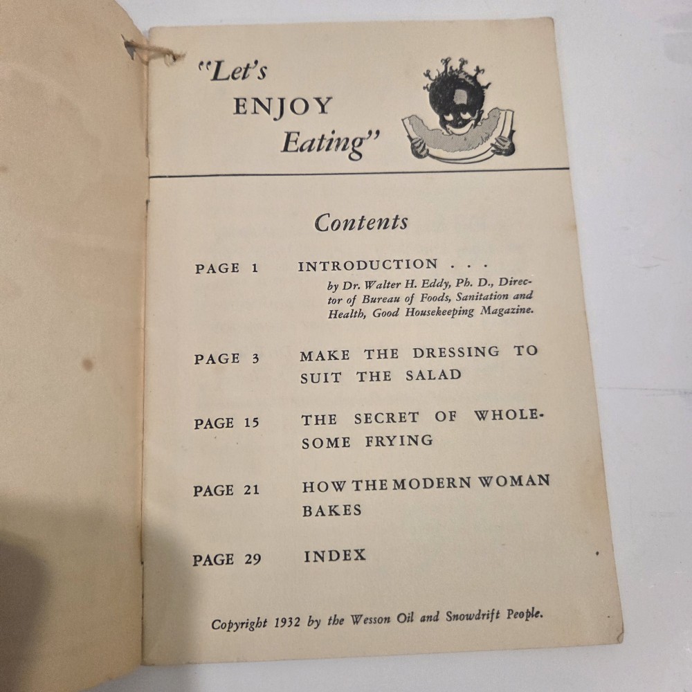 1932 Wesson Oil Everyday Recipes Booklet