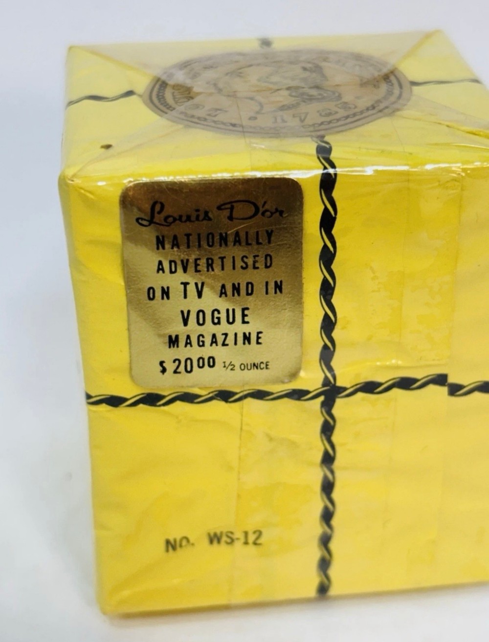 Perfume Louis D'Or Golden Louis 1/2 Oz Sealed Vintage Yellow Gift Box WS-12