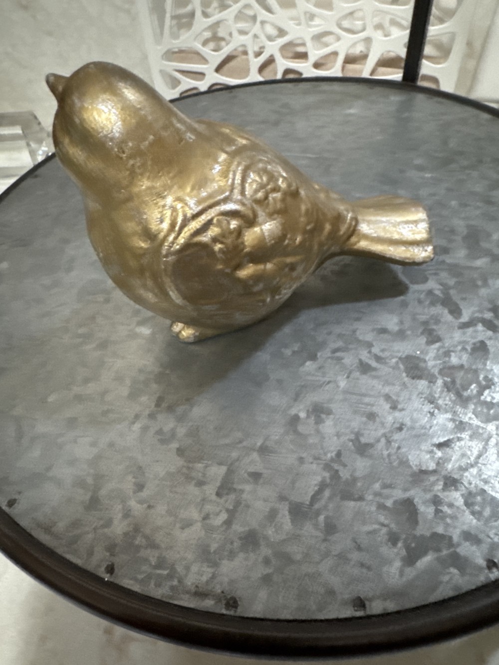 POTTERY BIRD, GOLD