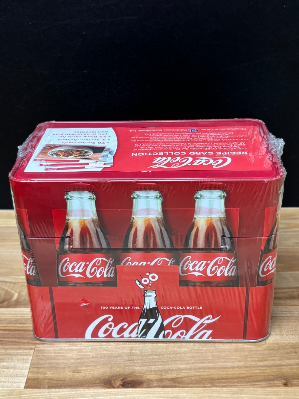 Coca Cola Recipe Card Collection Tin 2015 100 Years Bottle New Sealed