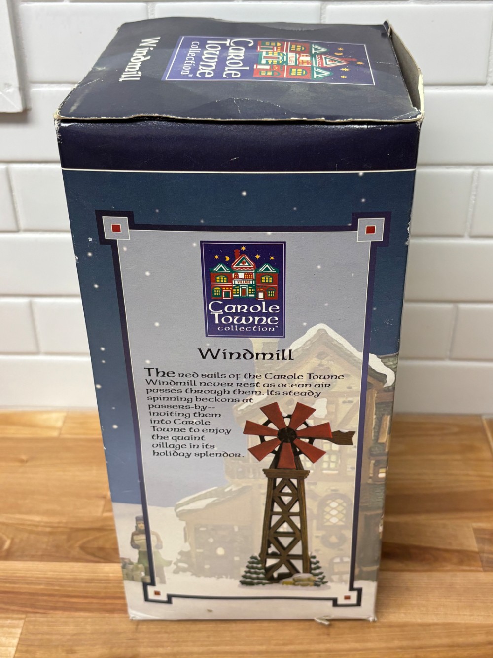 Christmas Village Windmill Carole Towne Lemax 2004 Animated Accessory with Box