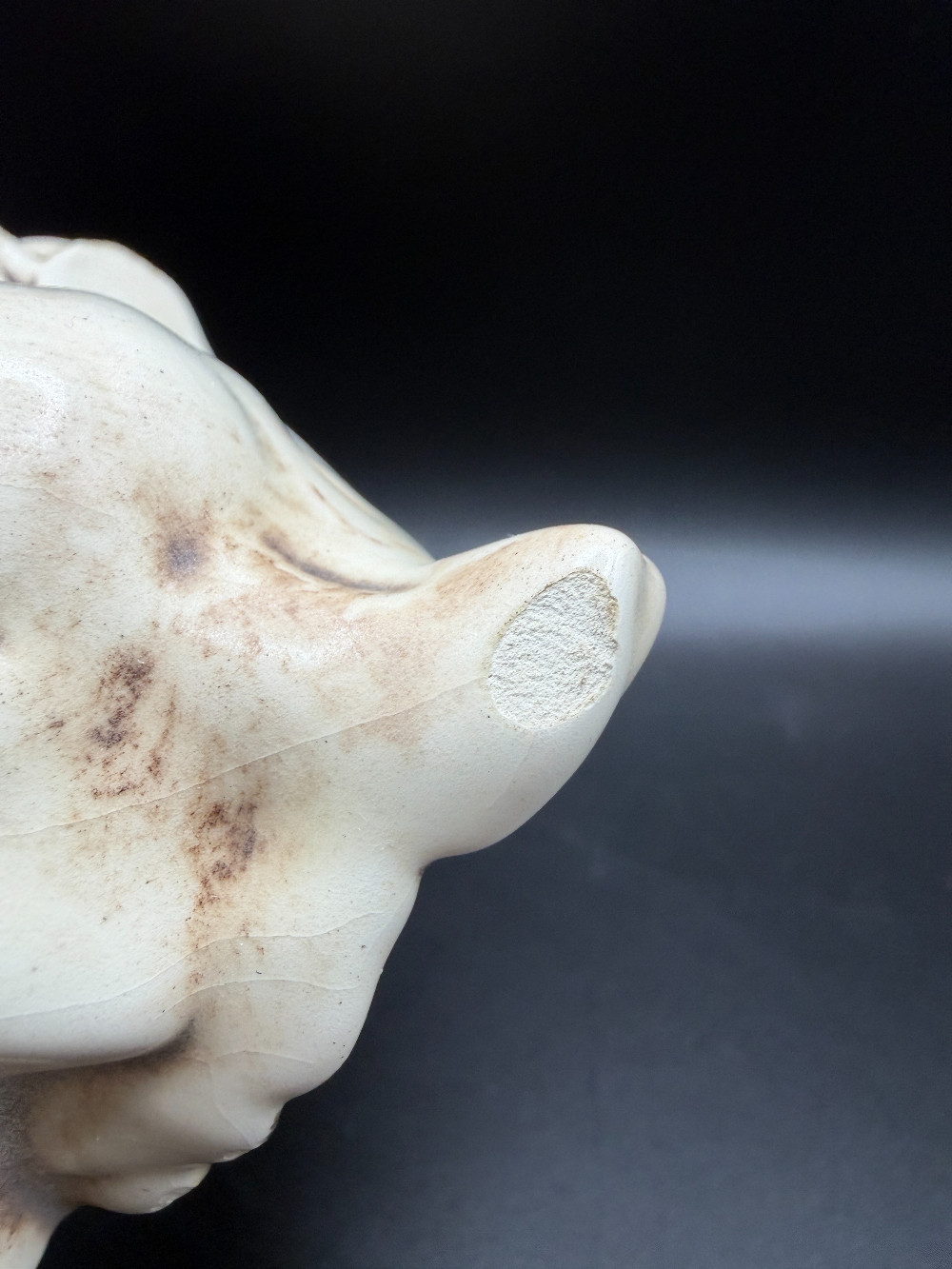 Vintage 1960s Ceramic Big-Eye Owl Figurine As Is