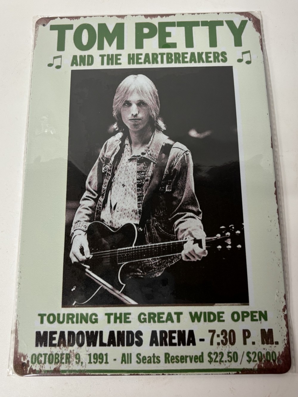 Metal Sign Tom Petty and the Heartbreakers' 1991