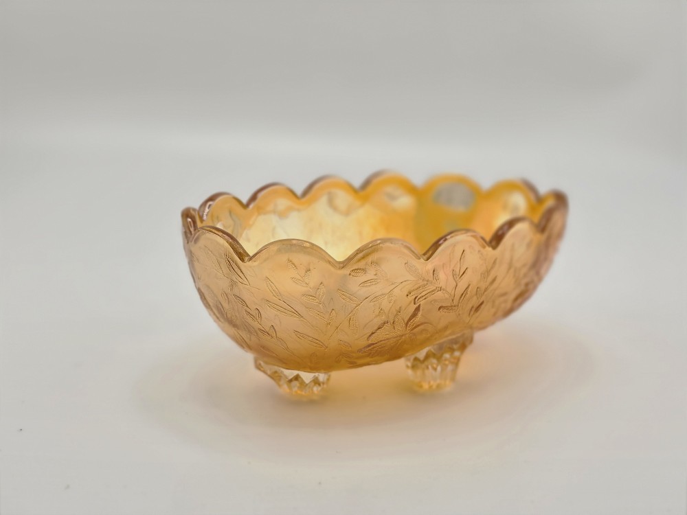 VTG 1950s Jeannette Floragold Candy Dish