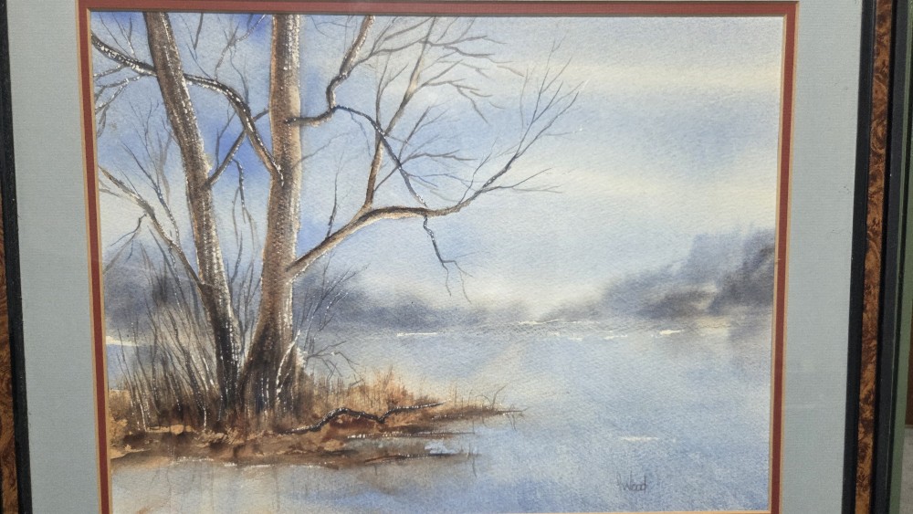 PMF-484 framed watercolor woods
