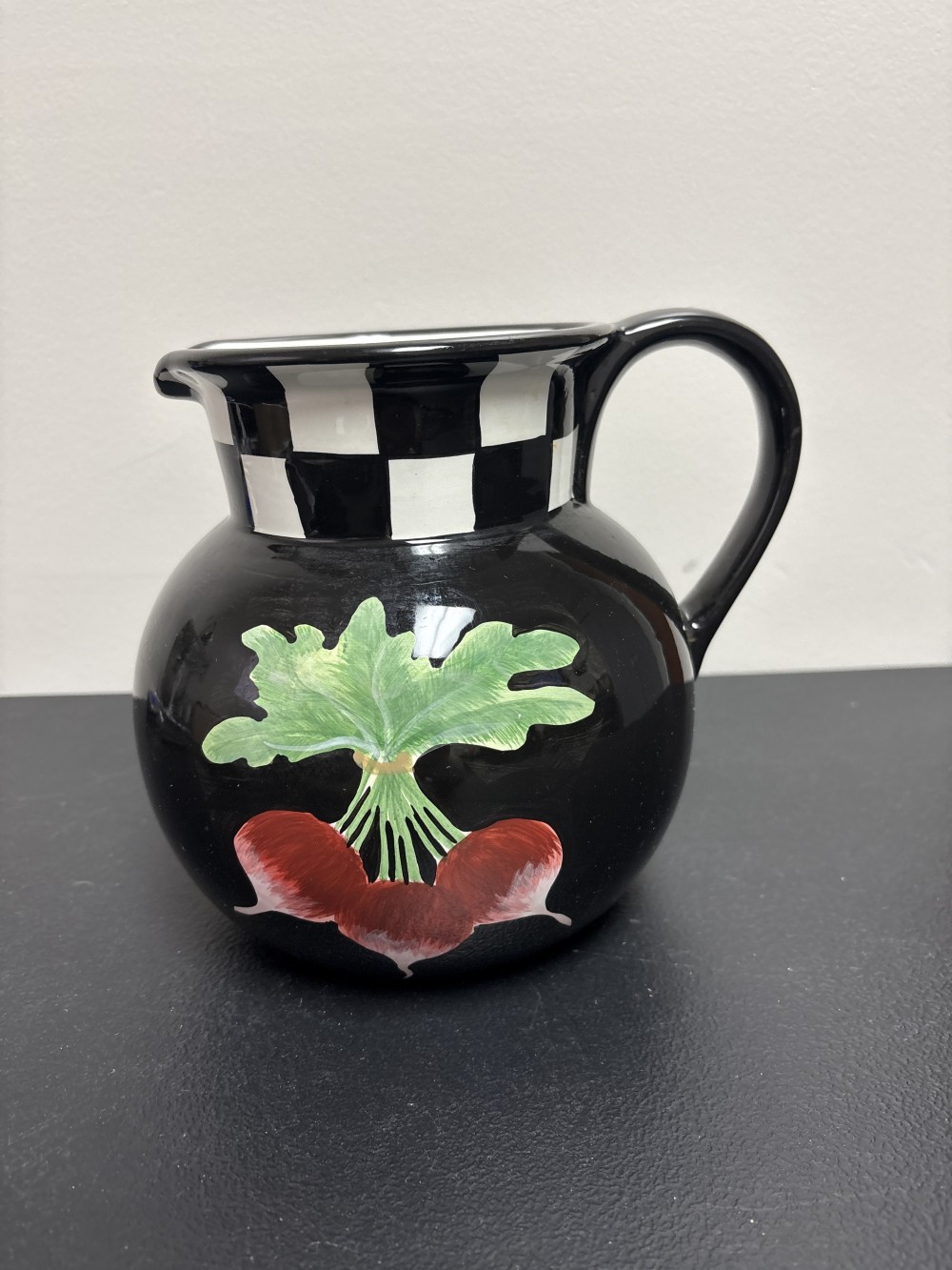 Certified International Radish Garden Delight Patricia Burbaker Pitcher