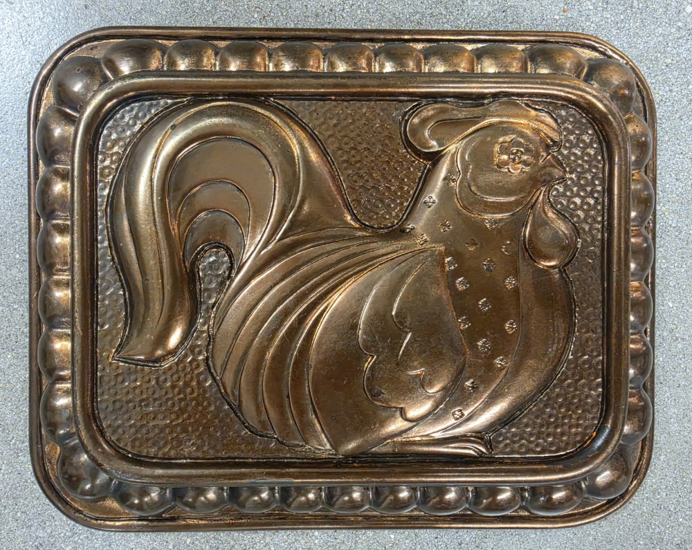 VTG 1982 Homco Resin Copper Look Rooster Mold