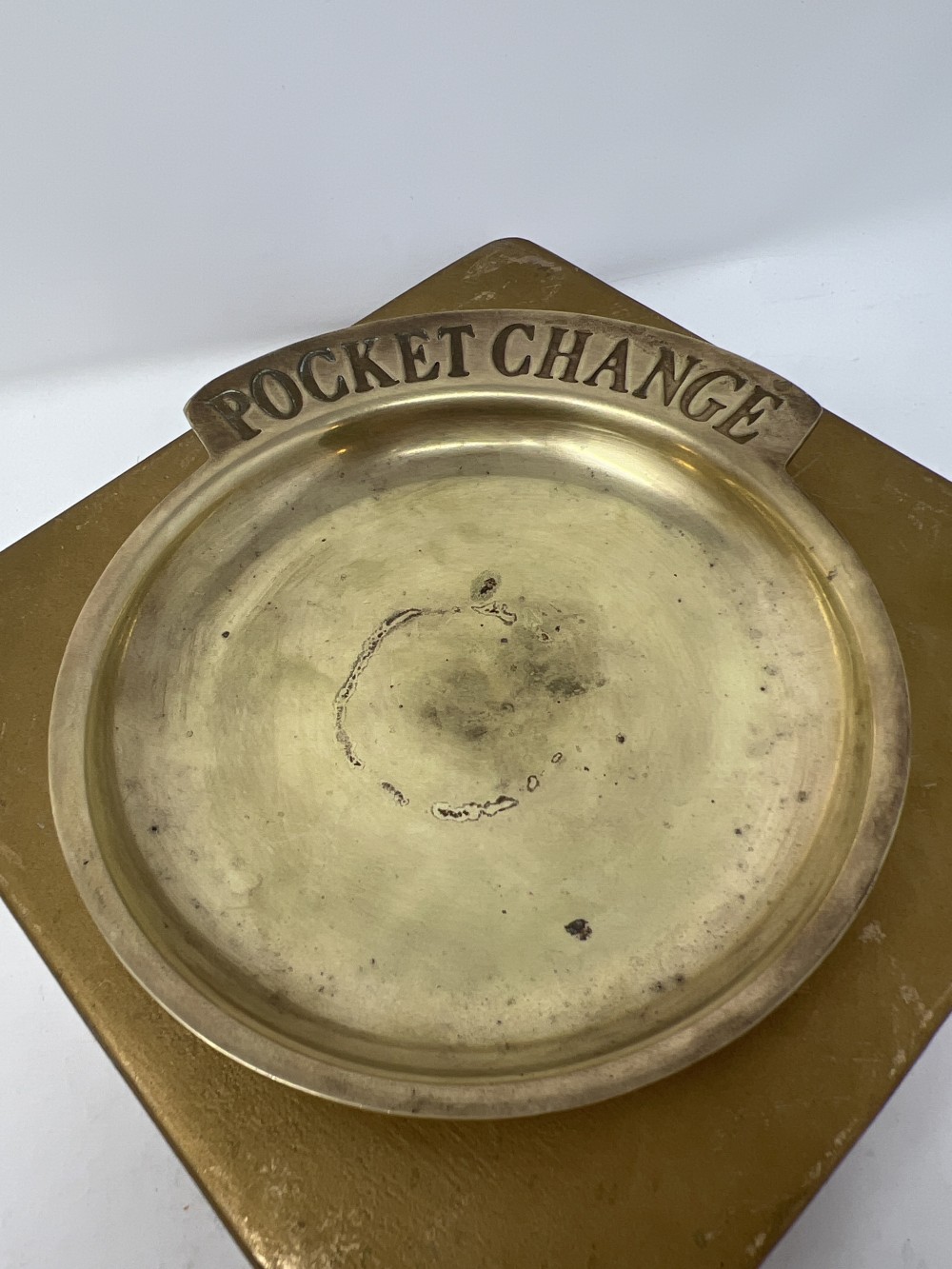 Vtg Brass “Pocket Change” Dish