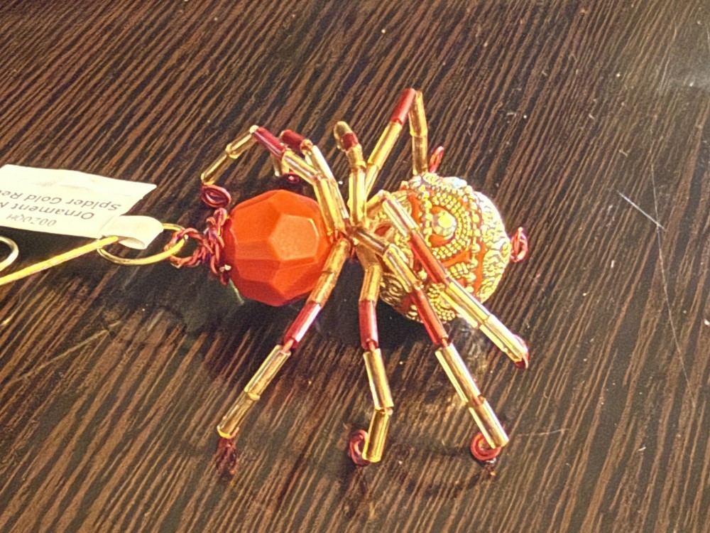 Ornament M Spider Gold Red