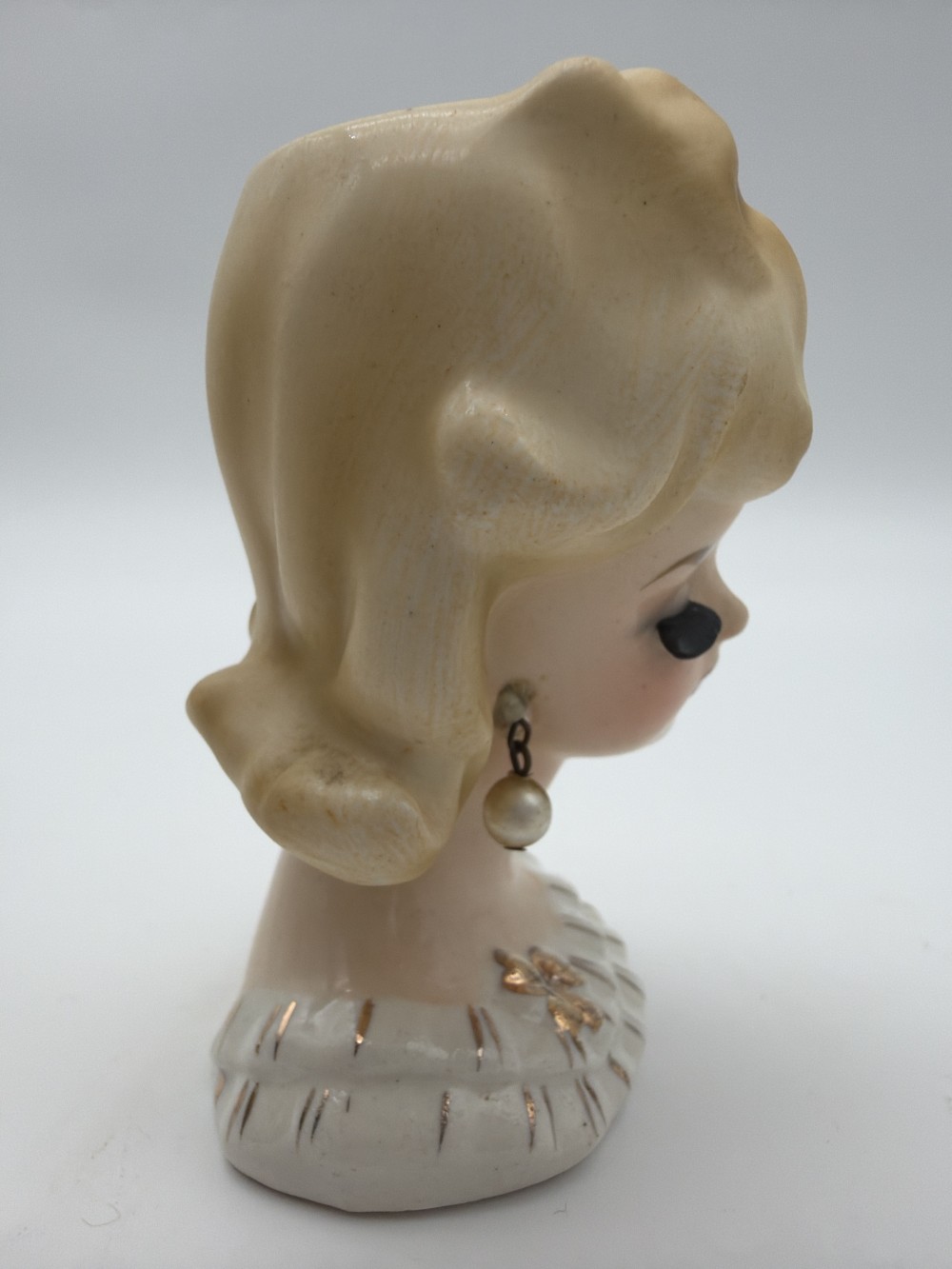 Vtg NapcoWare Mini Lady Head Vase