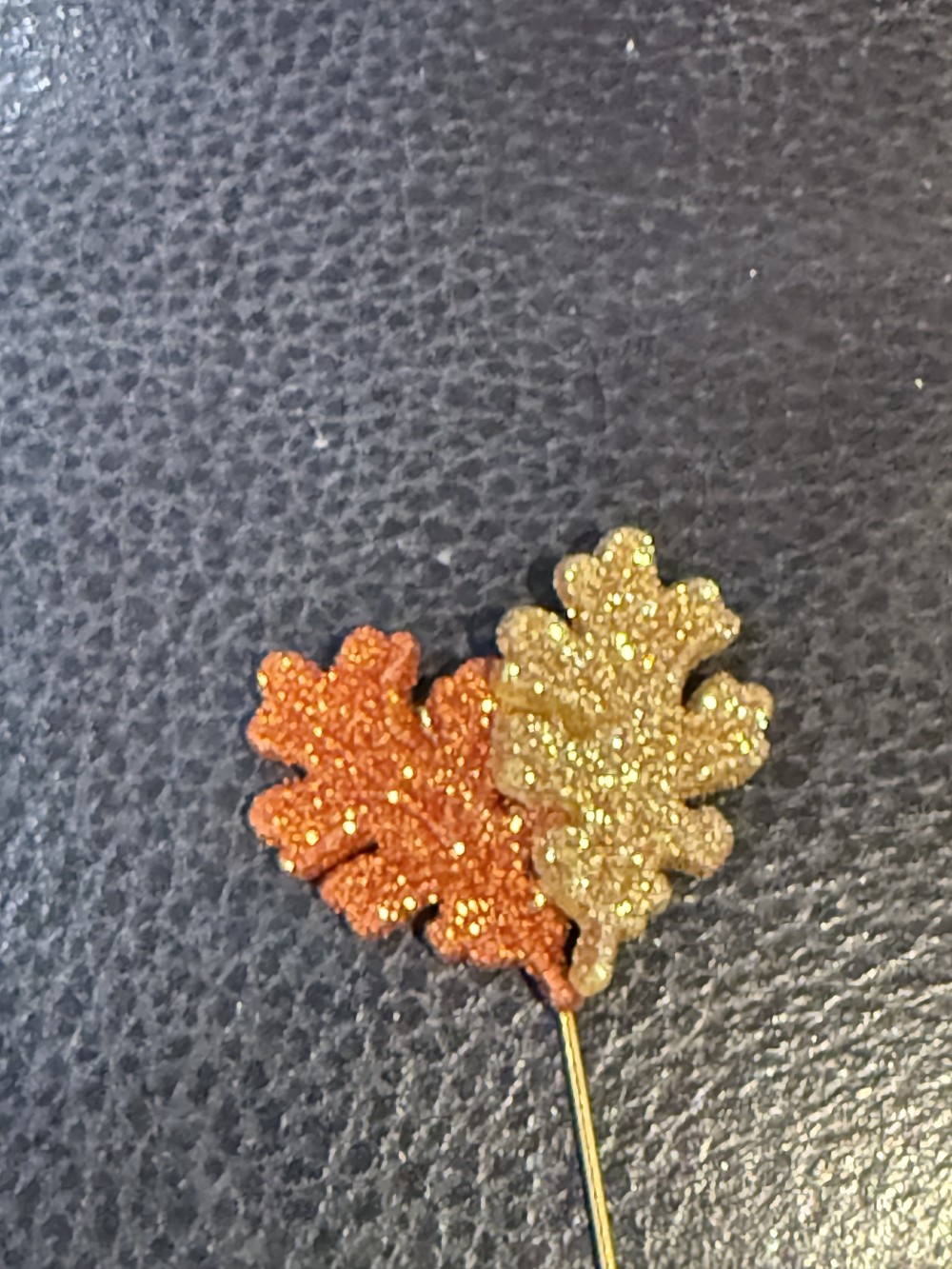 Hat Pin, Scarf Pin - Fall Leaves in Glitter,  Lapel Pin, Autumn, Fall, Thanksgiving