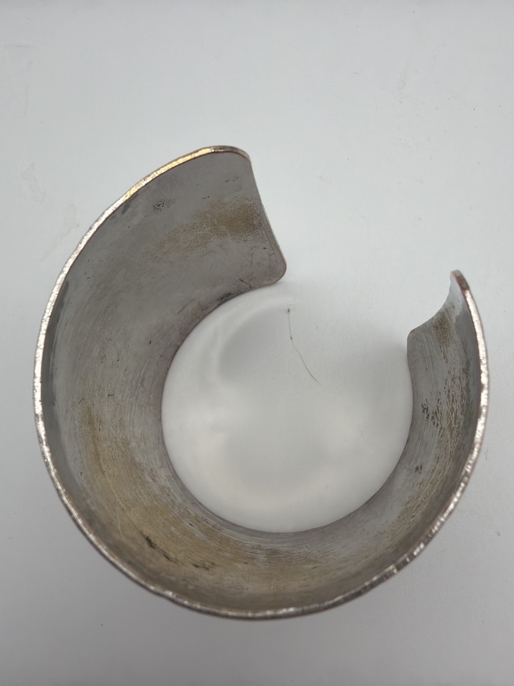 Wide Textured Metal Cuff Bracelet