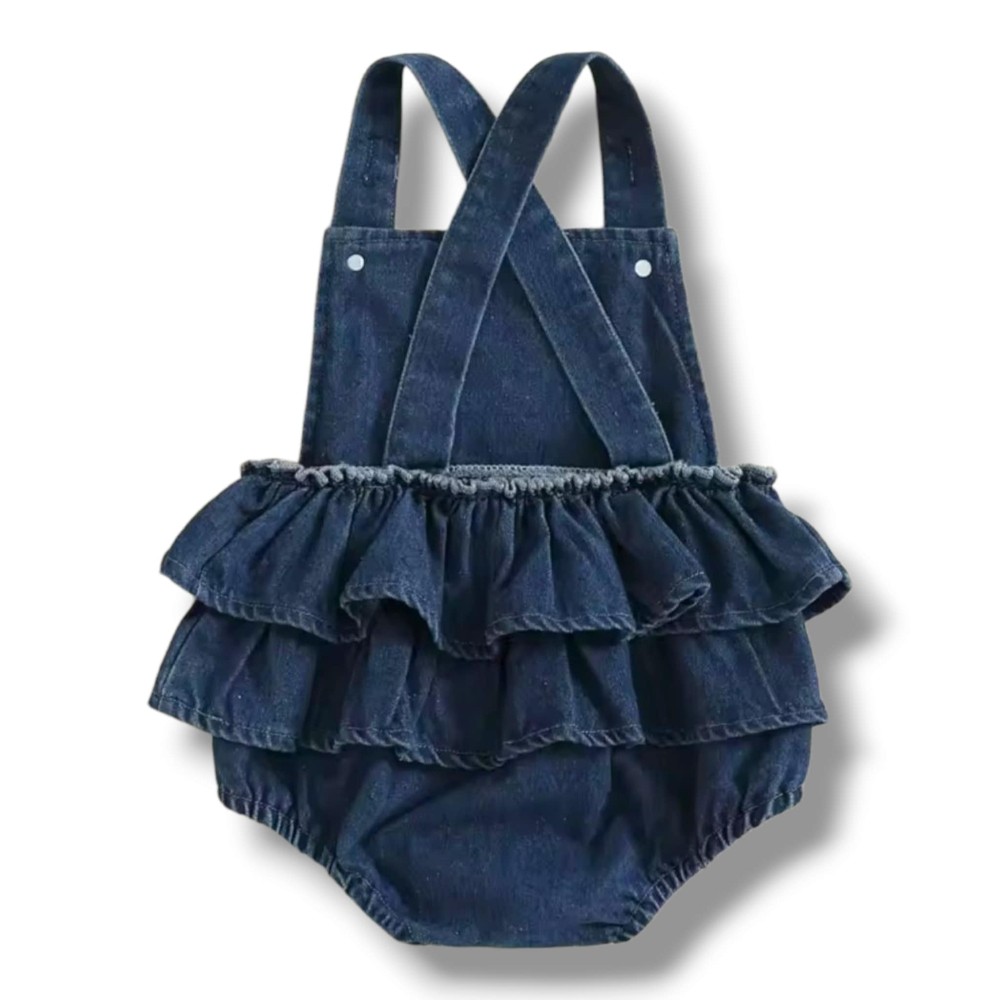 Ghosts Denim Bubble Romper