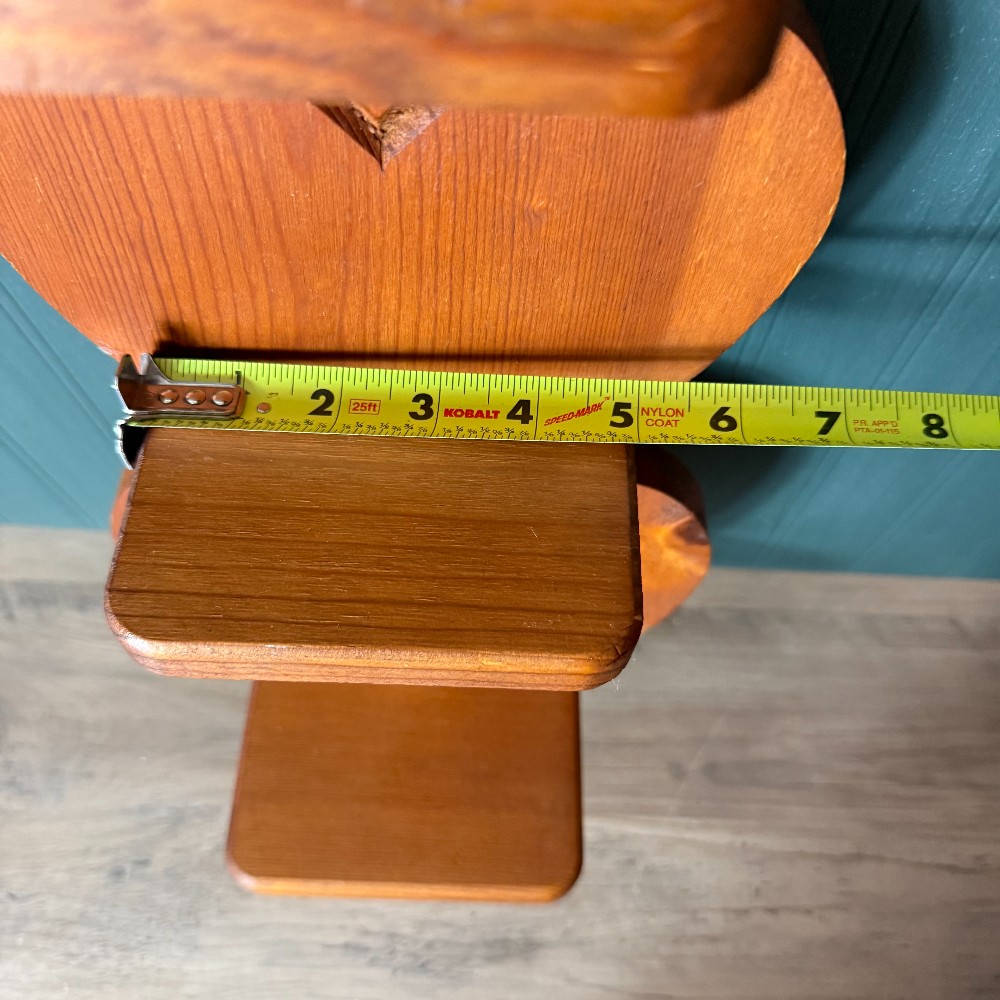 Wood Triple Heart Wall Shelf