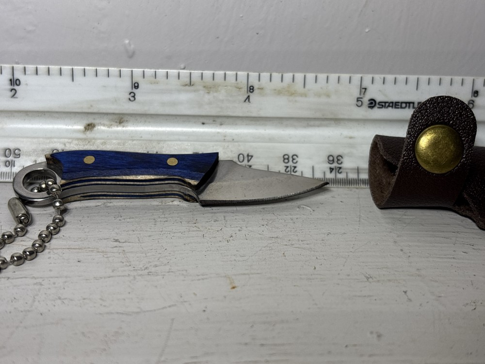 Mini Knife with case Blue 2 3/4