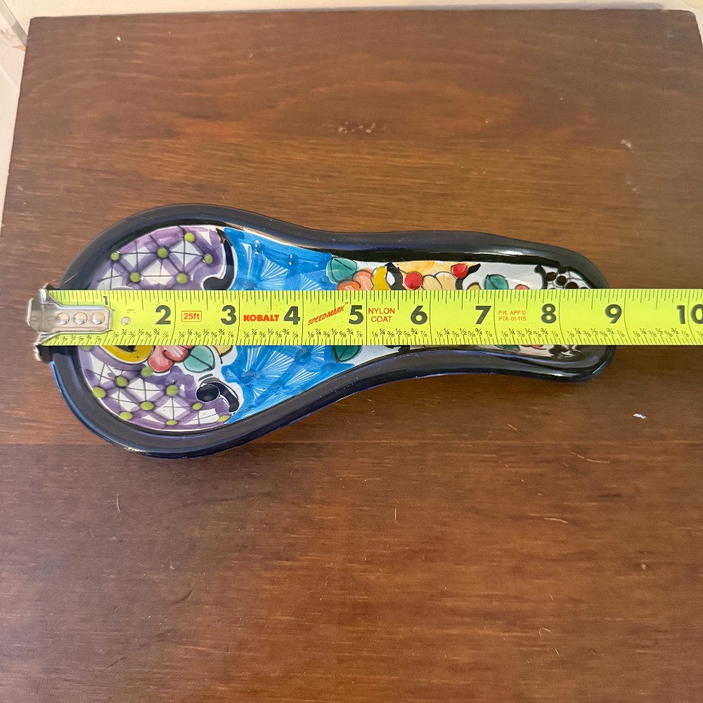 Talavera Spoon Rest, Hand Painted Puebla Mexico
