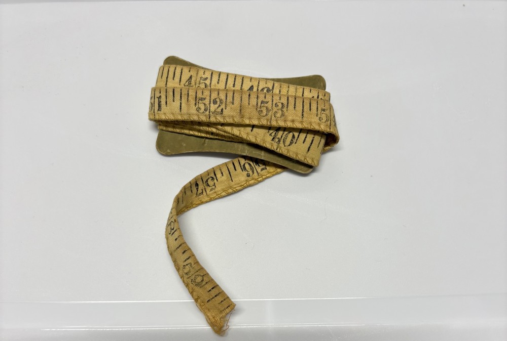 Vintage Yellow Cloth Measuring Tape 59in Length
