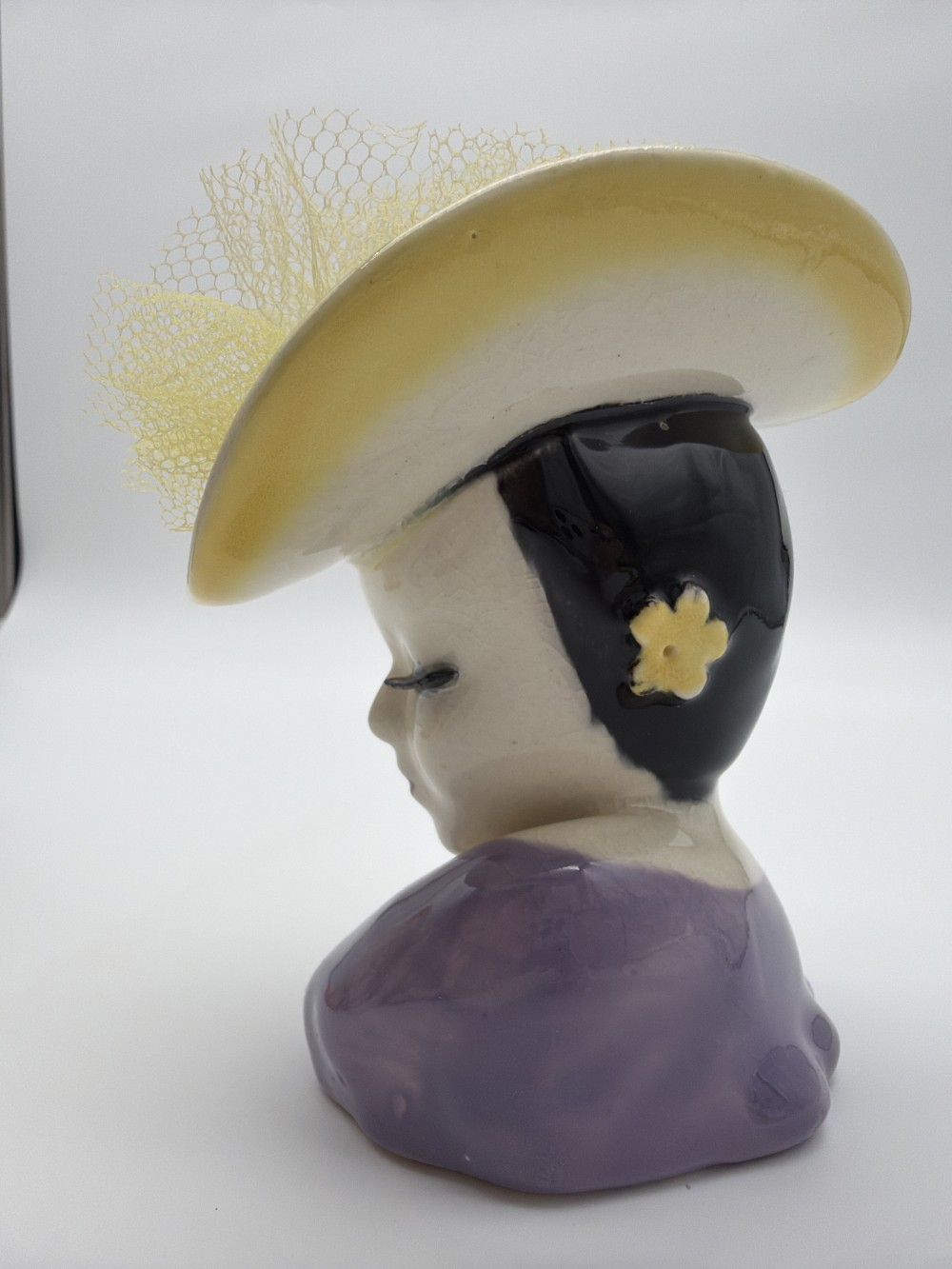 Vtg Japan Lady Head Vase - CALLOUT