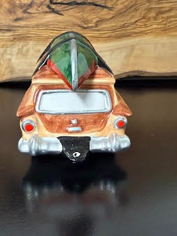 Dept 56 Woody & Camper Station Wagon Blue Camper Christmas Ornaments 2 piece Set
