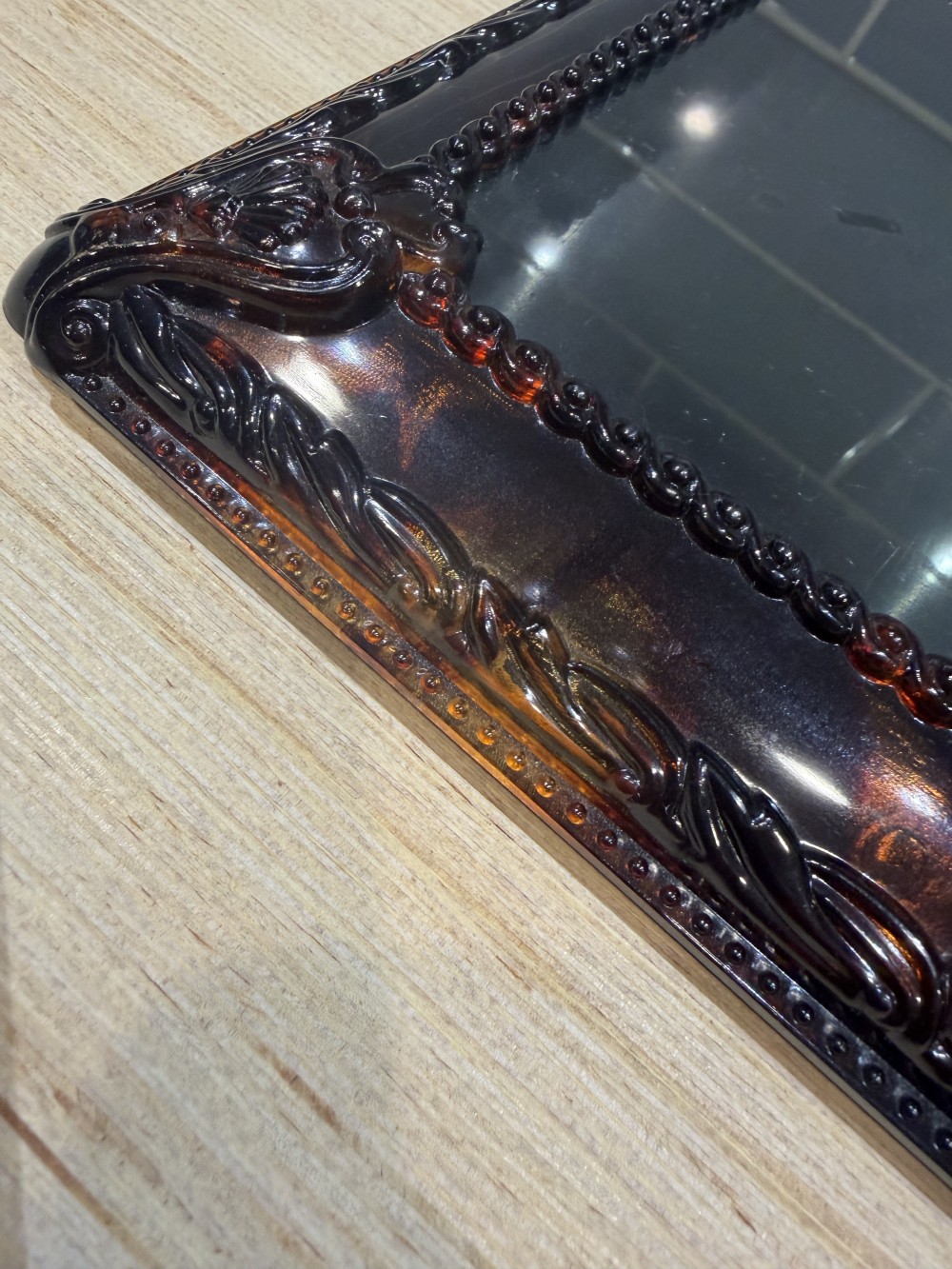 Vintage Amber colored Picture Frame