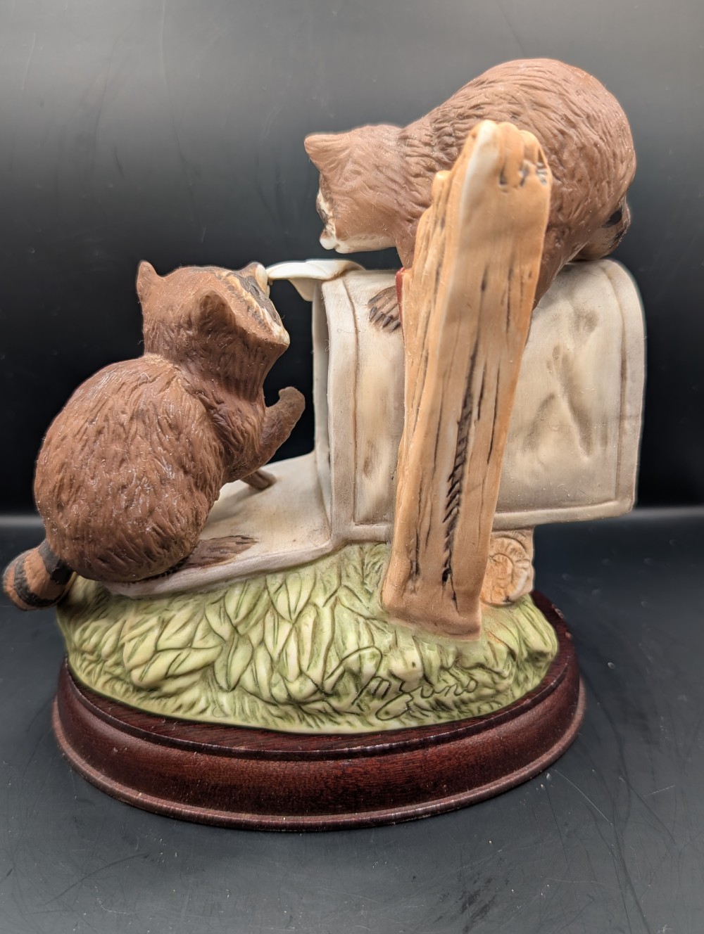 Homco porcelain Raccoons figurine