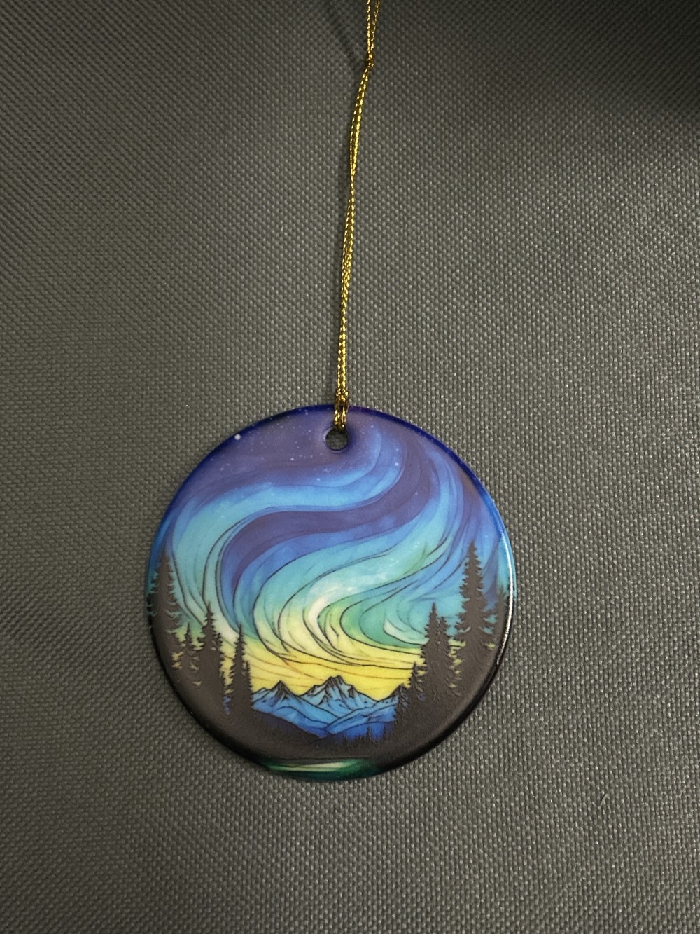 Northern Lights Ceramic Ornament