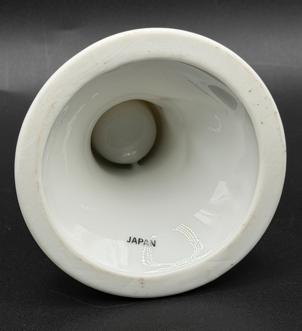 1980s Christmas Goose Porcelain Taper Candle Holder - Made in Japan