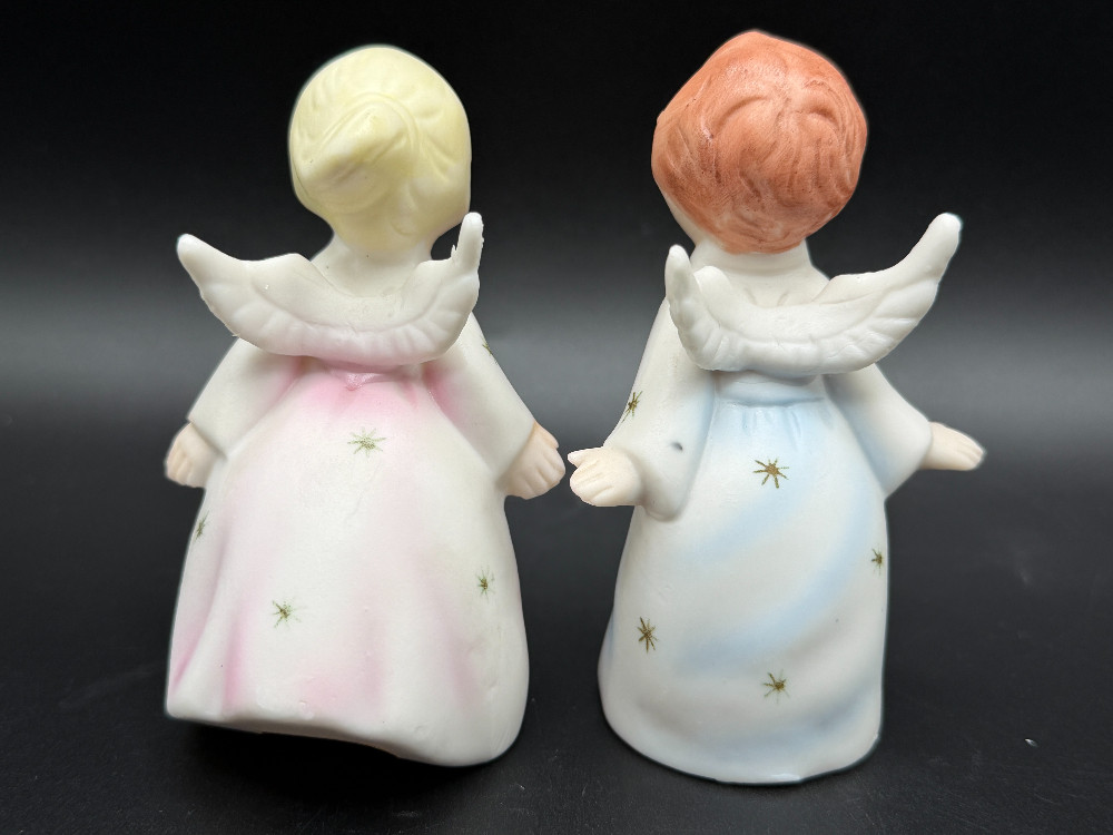 Vintage Schmid Bros Kissing Angel Figurines Set