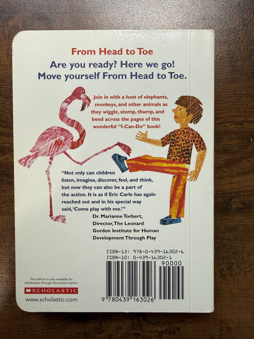 From head to toe book Eric Carle
