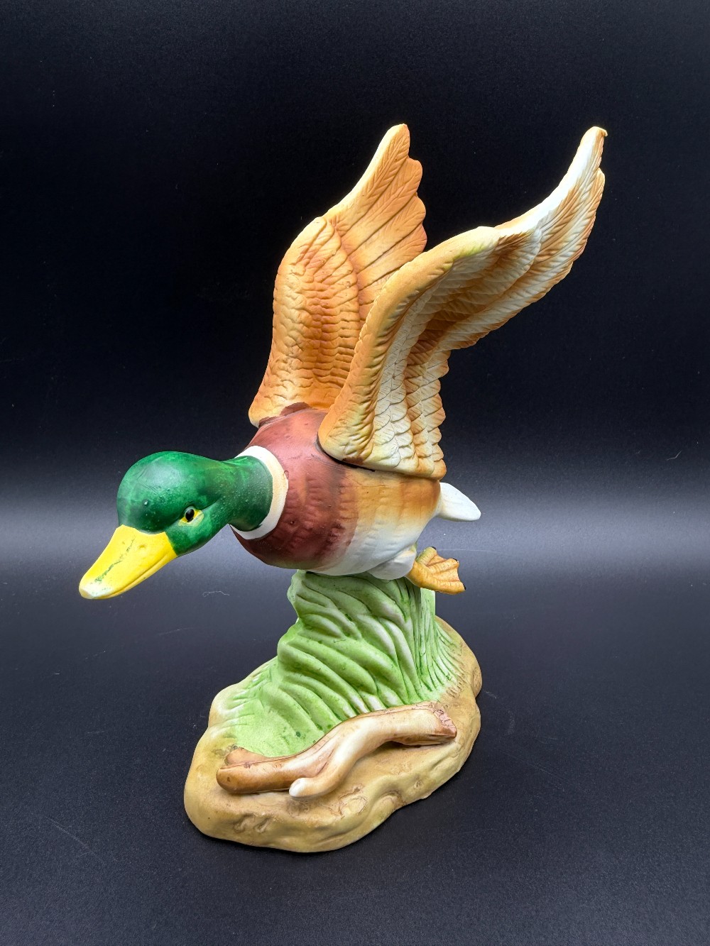 Bisque Porcelain Mallard Duck  AS IS - Figurine