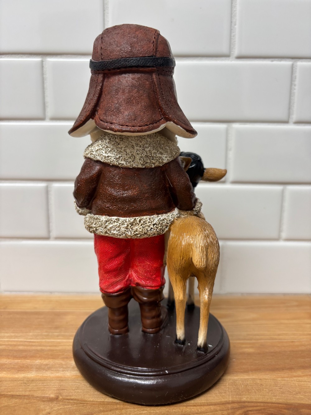 Air Force Santa & Reindeer Aviator Bobblehead Resin Christmas Figurine