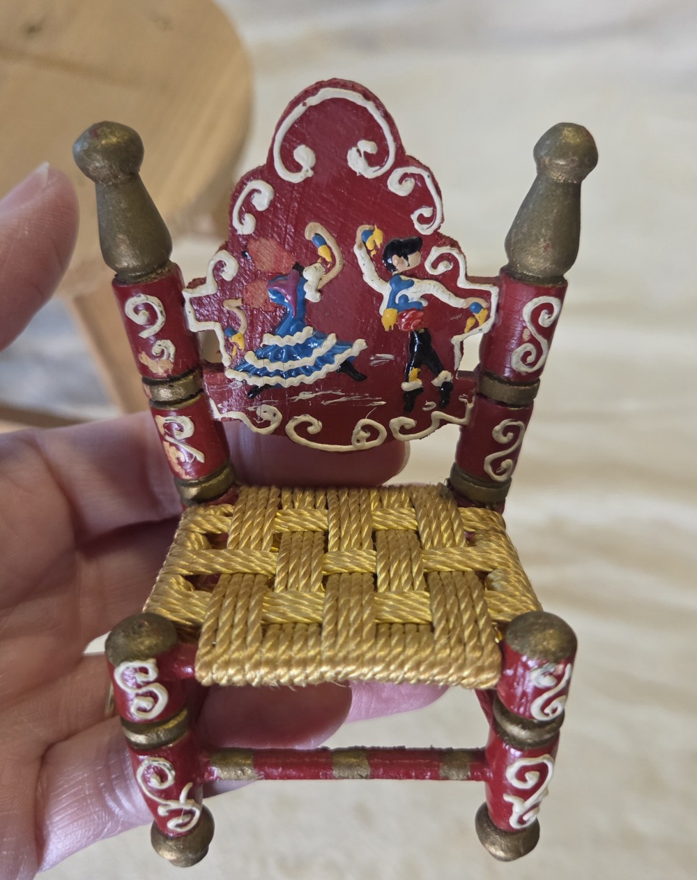 Handpainted Mexican Folk Art Chair
