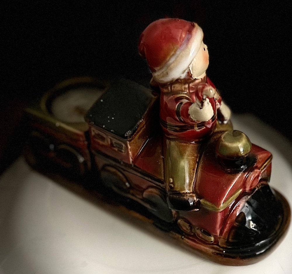 Official Yankee Candle Ronnie Walter Christmas Train Tealight Holder | Ronnie Walter Boy Train P6 Ceramic Base Mark | Collectible Holiday Ceramic Replacement Specimen