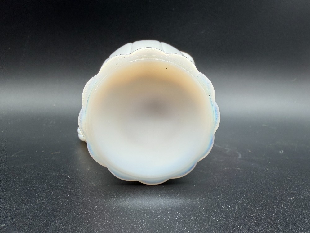 Vintage Fire-King Golden Shell Milk Glass Creamer – Anchor Hocking 22K Gold Trim Swirl