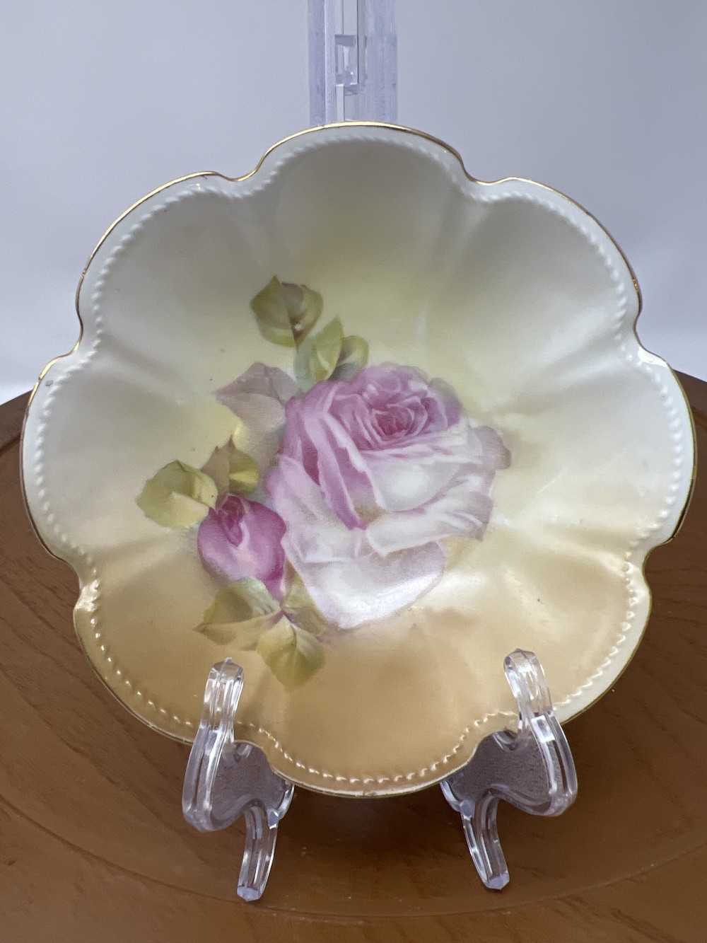 Hand-Painted Rose Berry Bowl