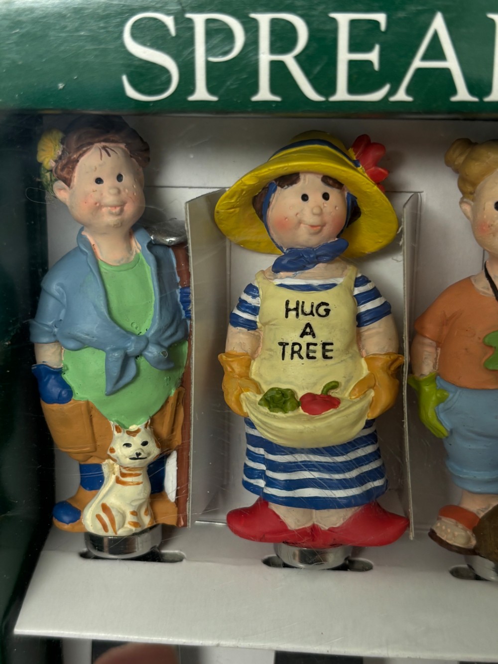 Boston Warehouse Young Hippies Garden Cheese Butter Jam Spreaders Set of 4 1999