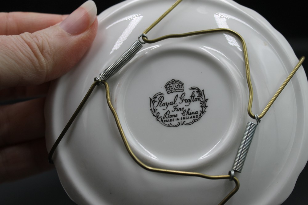 s/2 Vtg fine bone china nautical display plates/hangers