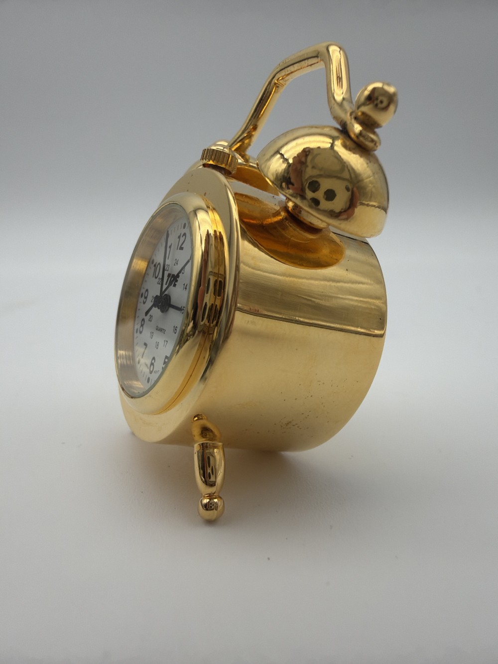TDE Min Gold-Tone Alarm Clock