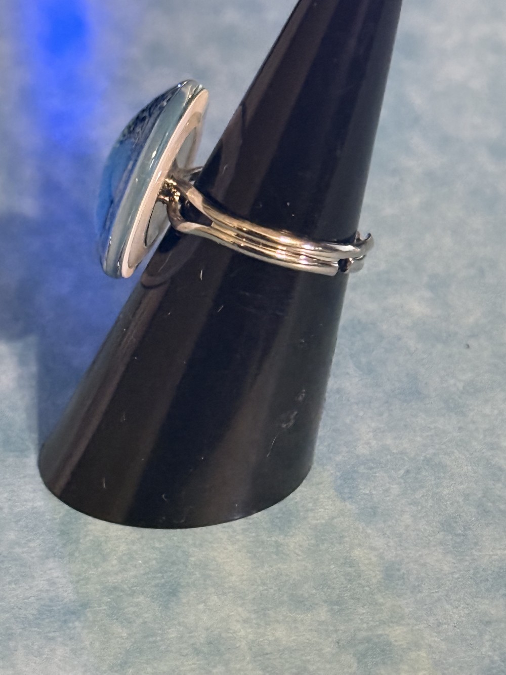 Adjustable Ring - Tree of Life Day and Night Blue