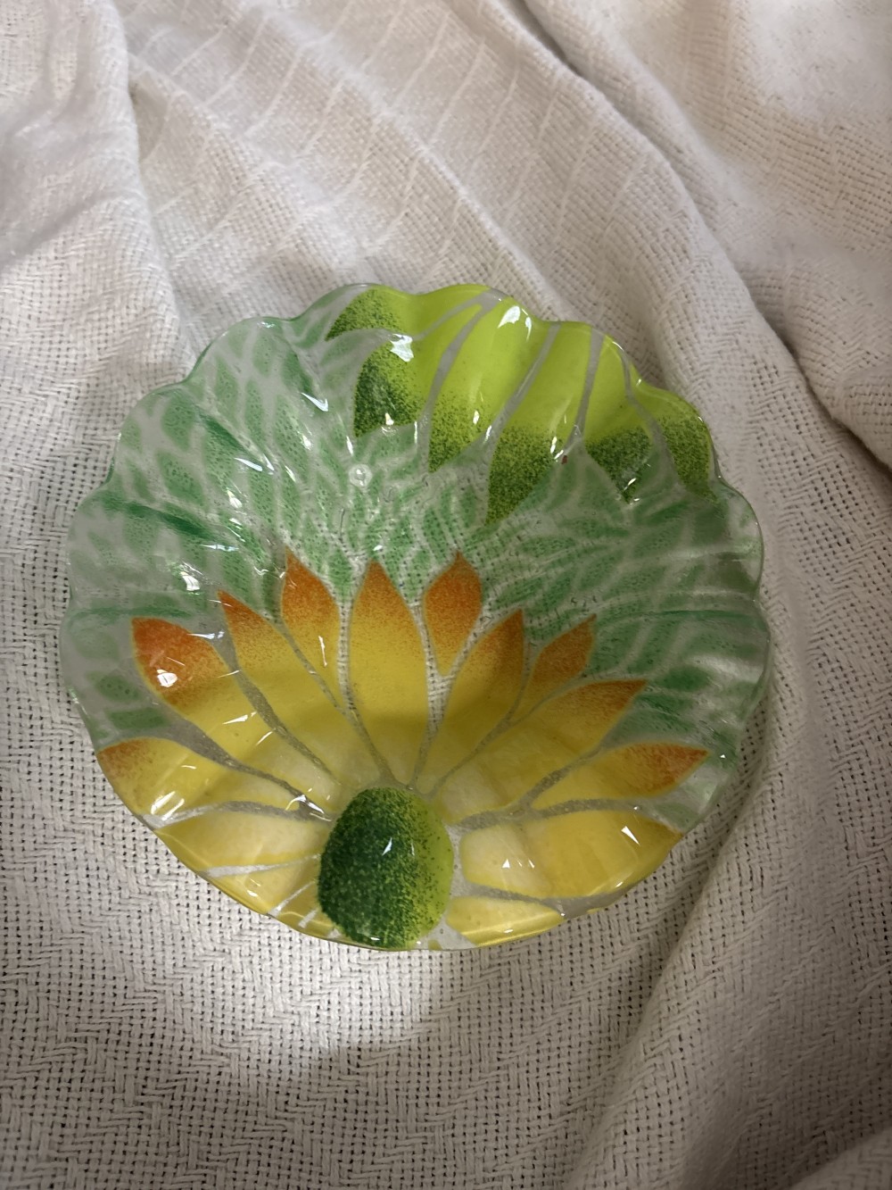 Signed Sydenstricker Fused Glass Bowl
