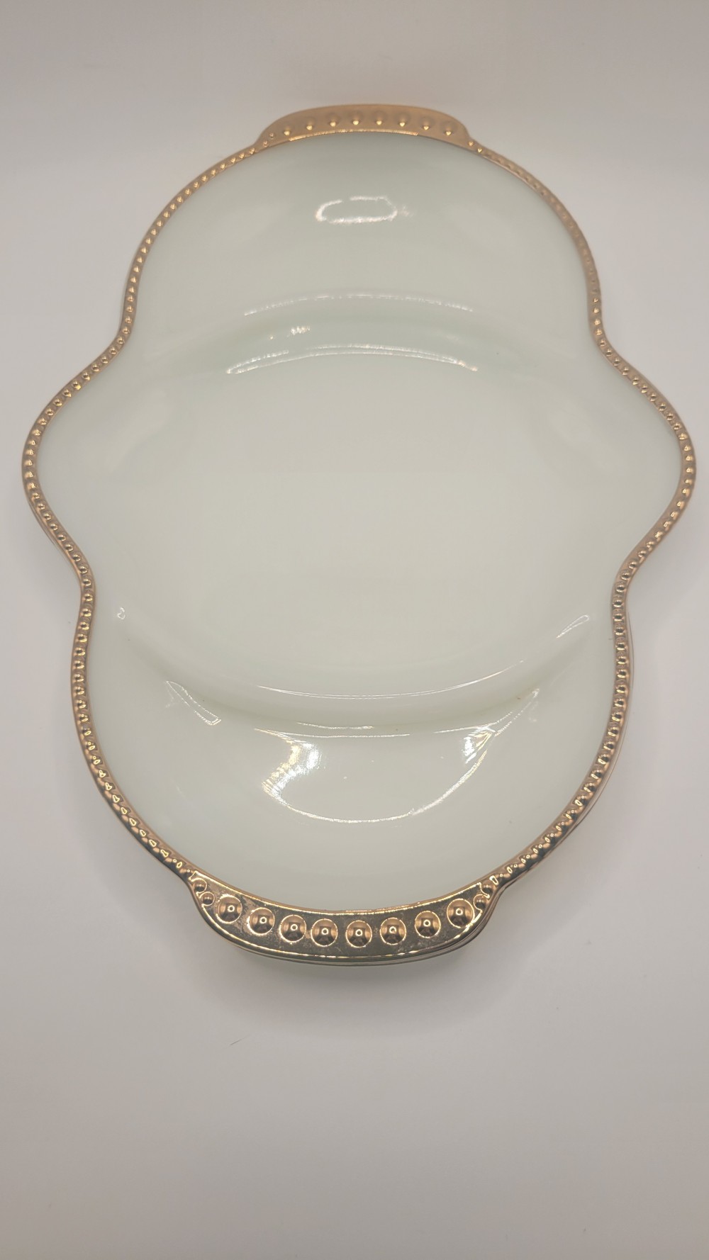 Milk Glass 3-Section Divided Relish Dish