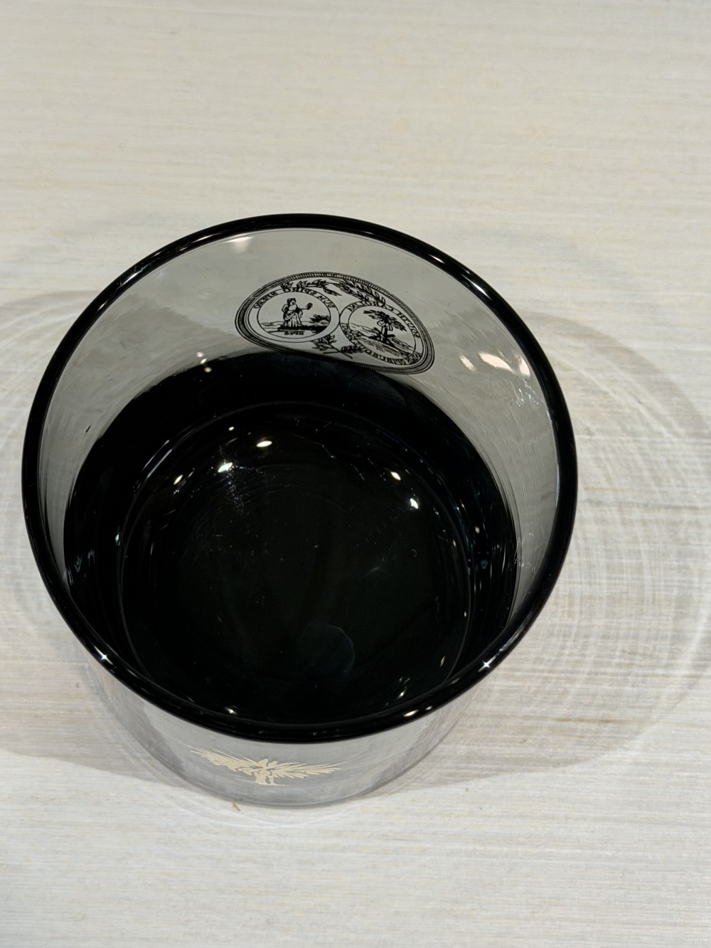 Vintage Black South Carolina Themed Glass