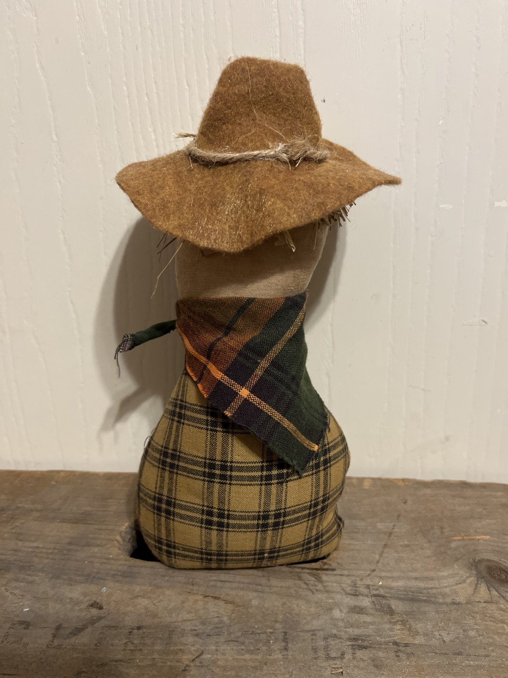 Vtg handmade Scarecrow rag doll